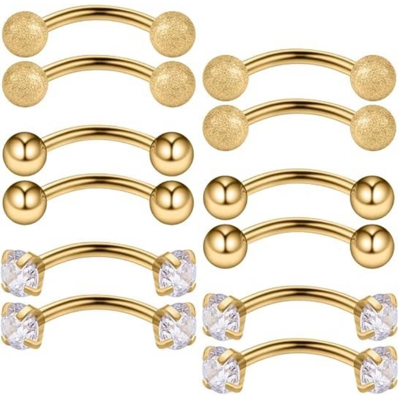 Body Jewelry Surgical Steel - 6 par biżuterii do piercingu 16G: