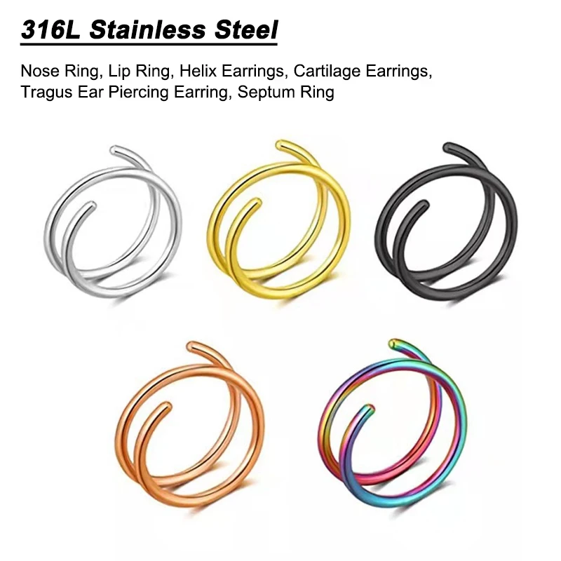 6 szt./zestaw, 20G, kolczyki d – Body Jewelry Surgical Steel recenzja i cena