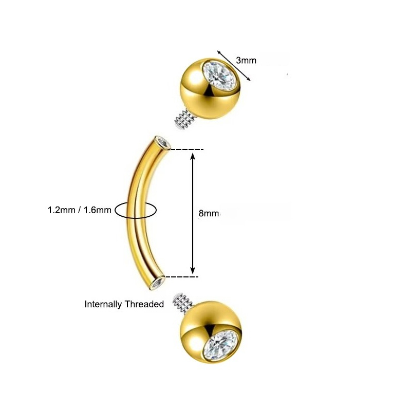 2 sztuki biżuterii do ciała, k – Body Jewelry Surgical Steel recenzja i cena