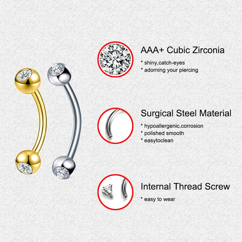 2 sztuki biżuterii do ciała, k – Body Jewelry Surgical Steel recenzja i cena