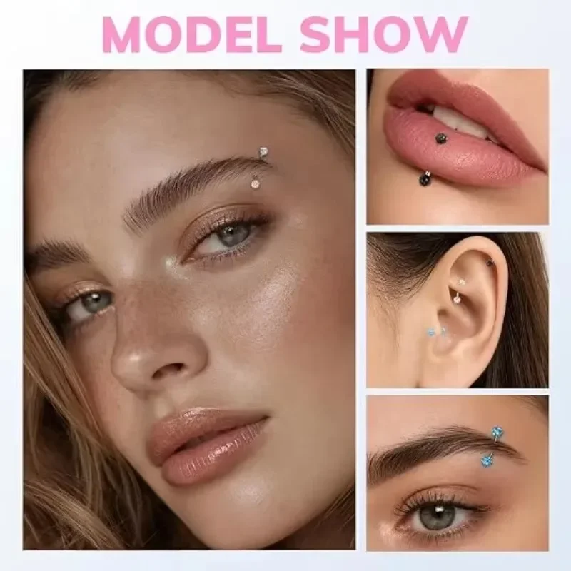 6 par biżuterii do piercingu 1 – Body Jewelry Surgical Steel recenzja i cena